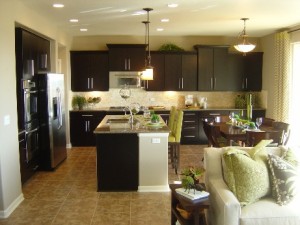 Cobblestone Ranch in Parker model home kitchen by Richmond